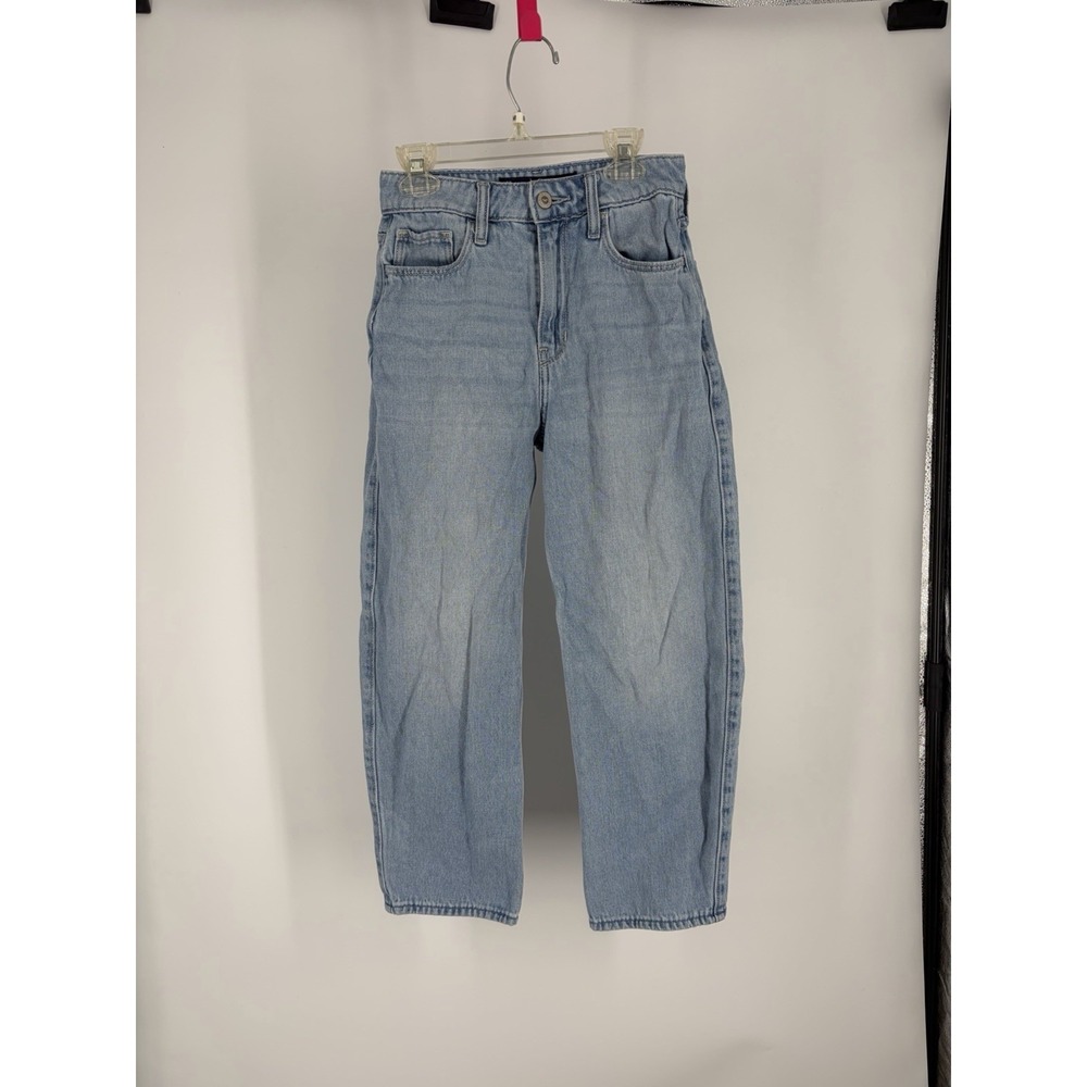 Hollister California Blue High Rise Barrel Jeans Light Wash Denim Size 23 / 00S